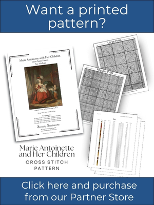 Marie Antoinette and Her Children Cross Stitch Pattern - Elizabeth Vigee le Brun