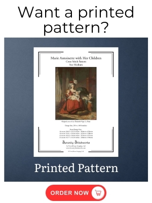 Marie Antoinette and Her Children Cross Stitch Pattern - Elizabeth Vigee le Brun - Printed Pattern