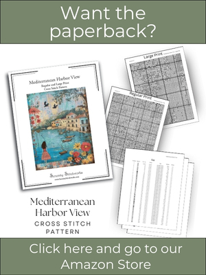 Mediterranean Harbor View Cross Stitch Pattern