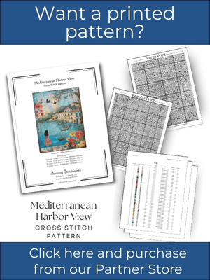 Mediterranean Harbor View Cross Stitch Pattern