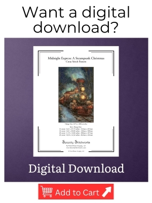 Midnight Express: A Steampunk Christmas Cross Stitch Pattern