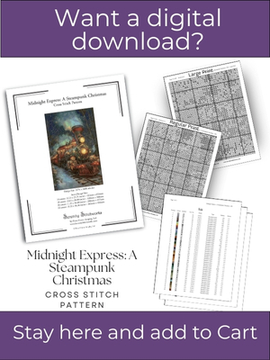 Midnight Express: A Steampunk Christmas Cross Stitch Pattern