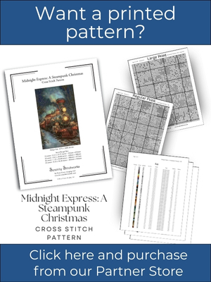 Midnight Express: A Steampunk Christmas Cross Stitch Pattern