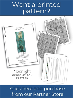 Moonlight Cross Stitch Pattern &ndash; Alphonse Mucha