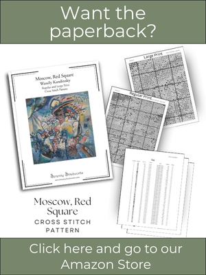 Moscow, Red Square Cross Stitch Pattern - Wassily Kandinsky