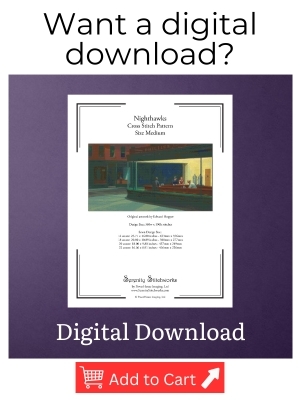 Nighthawks Cross Stitch Pattern - Edward Hopper - Digital Download