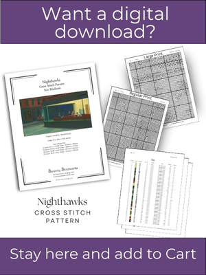 Nighthawks Cross Stitch Pattern - Edward Hopper