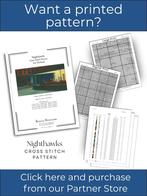 Nighthawks Cross Stitch Pattern - Edward Hopper