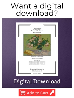Oleanders Cross Stitch Pattern - Digital Download