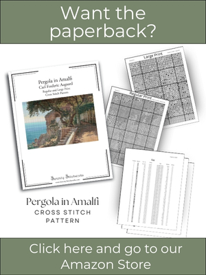 Pergola in Amalfi Cross Stitch Pattern &ndash; Carl Frederick Aagaard