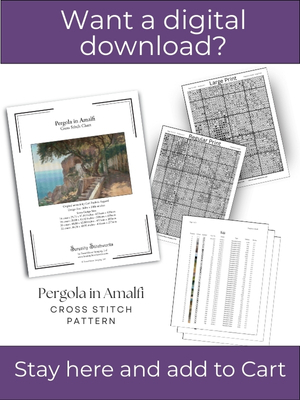 Pergola in Amalfi Cross Stitch Pattern &ndash; Carl Frederick Aagaard