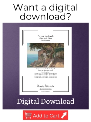 Pergola in Amalfi Cross Stitch Pattern – Carl Frederick Aagaard