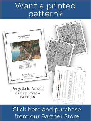 Pergola in Amalfi Cross Stitch Pattern &ndash; Carl Frederick Aagaard