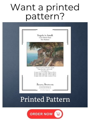 Pergola in Amalfi Cross Stitch Pattern – Carl Frederick Aagaard