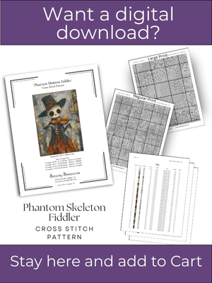 Phantom Skeleton Fiddler Cross Stitch Pattern
