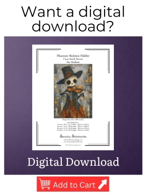 Phantom Skeleton Fiddler Cross Stitch Pattern