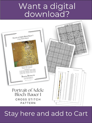 Portrait of Adele Bloch-Bauer I Cross Stitch Pattern &ndash; Gustave Klimt