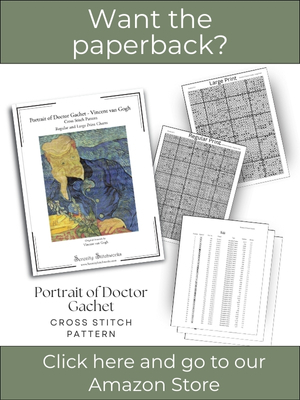 Portrait of Doctor Gachet Cross Stitch Pattern &ndash; Vincent van Gogh