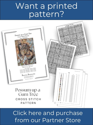 Possum up a Gum Tree Cross Stitch Pattern – Marianne North