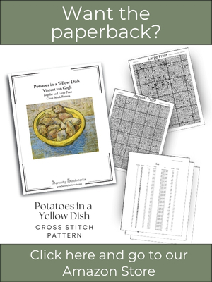 Potatoes in a Yellow Dish Cross Stitch Pattern – Vincent van Gogh