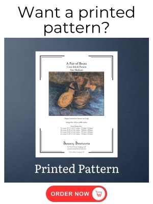 A Pair of Boots Cross Stitch Pattern - Printed Pattern