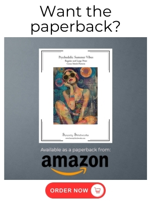 Psychedelic Summer Vibes Cross Stitch Pattern - Amazon paperback