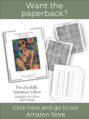 Psychedelic Summer Vibes Cross Stitch Pattern