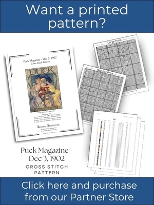 Puck Magazine - Christmas 1902 Cross Stitch Pattern