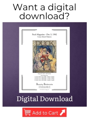 Puck Magazine - Christmas 1902 Cross Stitch Pattern
