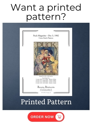 Puck Magazine - Christmas 1902 Cross Stitch Pattern