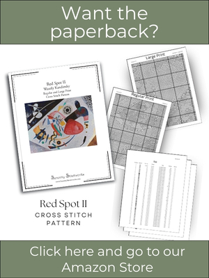 Red Spot II Cross Stitch Pattern - Wassily Kandinsky