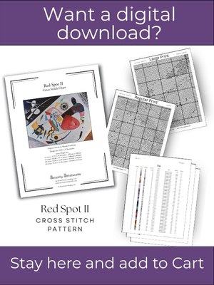 Red Spot II Cross Stitch Pattern - Wassily Kandinsky