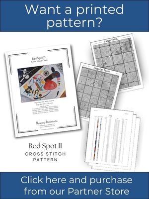Red Spot II Cross Stitch Pattern - Wassily Kandinsky