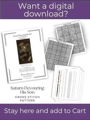 Saturn Devouring His Son Cross Stitch Pattern – Francisco Goya