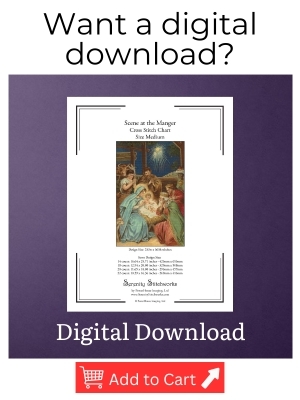 Scene at the Manger Cross Stitch Pattern - Digital Download