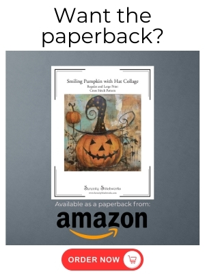 Smiling Pumpkin with Hat Collage Cross Stitch Pattern - Amazon Book