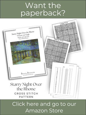 Starry Night Over the Rhone Cross Stitch Pattern &ndash; Vincent van Gogh