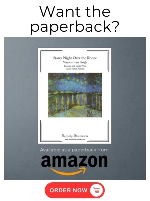 Starry Night Over the Rhone Cross Stitch Pattern - Vincent van Gogh - Amazon Book