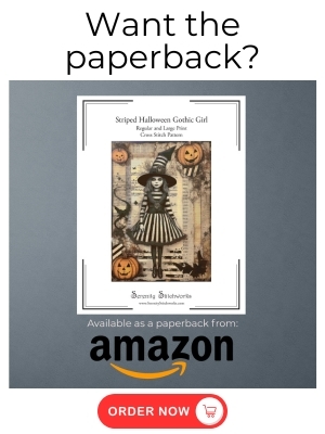 Striped Halloween Gothic Girl Cross Stitch Pattern - Amazon Book