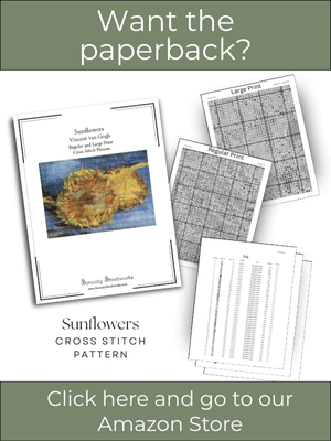 Sunflowers Cross Stitch Pattern &ndash; Vincent van Gogh