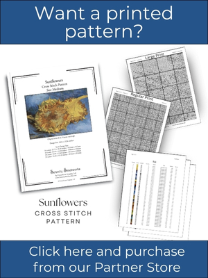 Sunflowers Cross Stitch Pattern &ndash; Vincent van Gogh