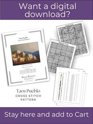 Taos Pueblo Cross Stitch Pattern – Will Sparks
