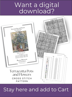 Terracotta Pots and Flowers Cross Stitch Pattern &ndash; Paul C&eacute;zanne