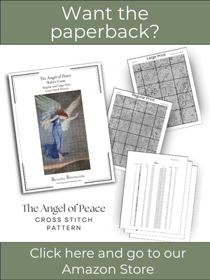 The Angel of Peace Cross Stitch Pattern - Walter Crane