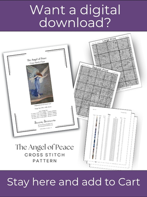 The Angel of Peace Cross Stitch Pattern - Walter Crane