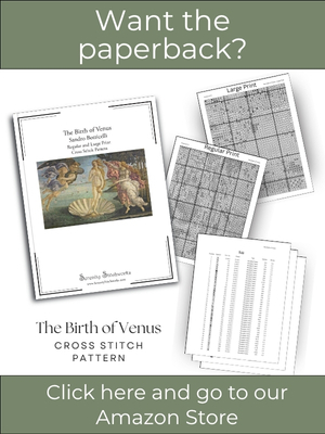 The Birth of Venus Cross Stitch Pattern &ndash; Sandro Botticelli