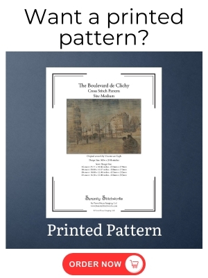 The Boulevard de Clichy Cross Stitch Pattern – Vincent van Gogh
