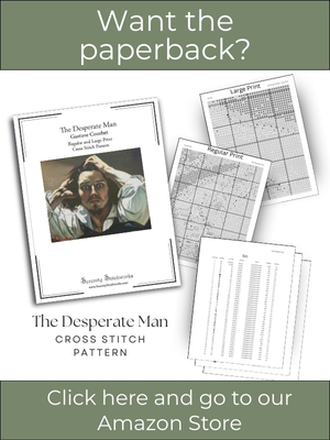 The Desperate Man Cross Stitch Pattern - Gustave Courbet