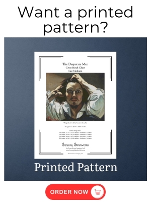 The Desperate Man Cross Stitch Pattern - Printed Pattern