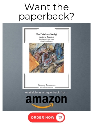 The Drinker (Study) Cross Stitch Pattern - Umberto Boccioni - Amazon Book